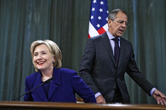 U.S. Secretary of State Hillary Clinton visits Moscow