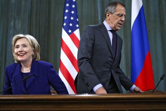 U.S. Secretary of State Hillary Clinton visits Moscow