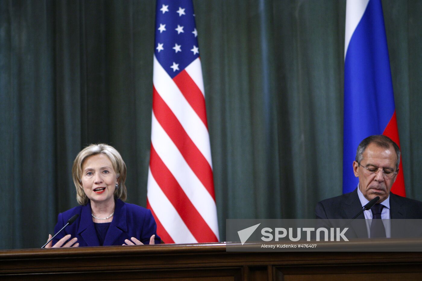 U.S. Secretary of State Hillary Clinton visits Moscow