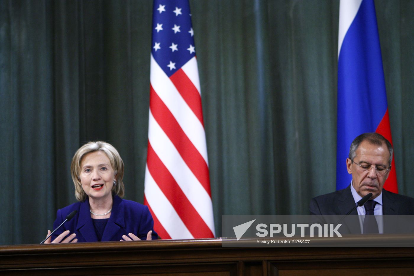 U.S. Secretary of State Hillary Clinton visits Moscow
