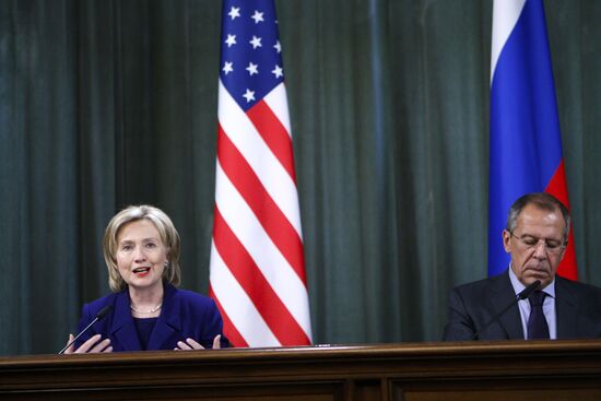 U.S. Secretary of State Hillary Clinton visits Moscow