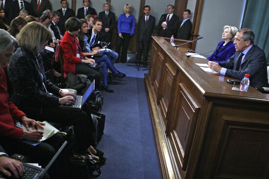 U.S. Secretary of State Hillary Clinton visits Moscow