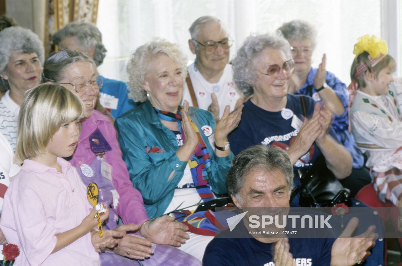 Members of "Grannies for Peace" movement at children's home