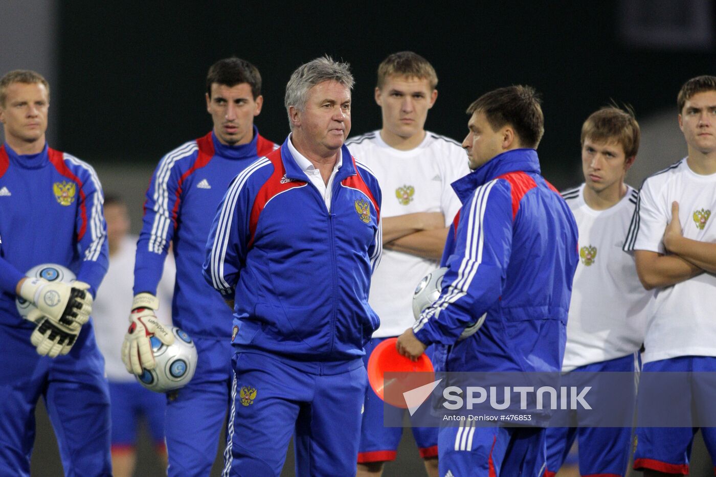 Russian Football Team holds open training session