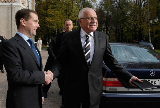 Czech President Vaclav Klaus visits Russia