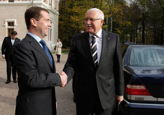 Czech President Vaclav Klaus visits Russia