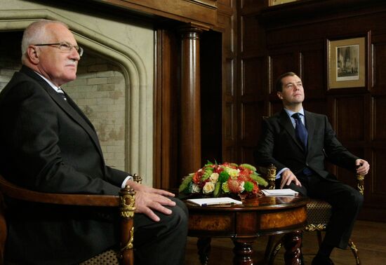 Czech President Vaclav Klaus visits Russia