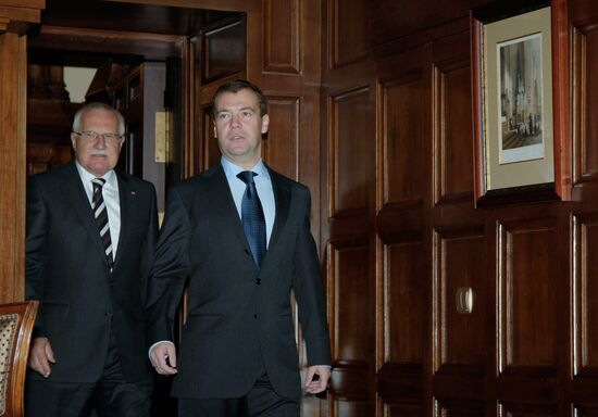 Czech President Vaclav Klaus visits Russia