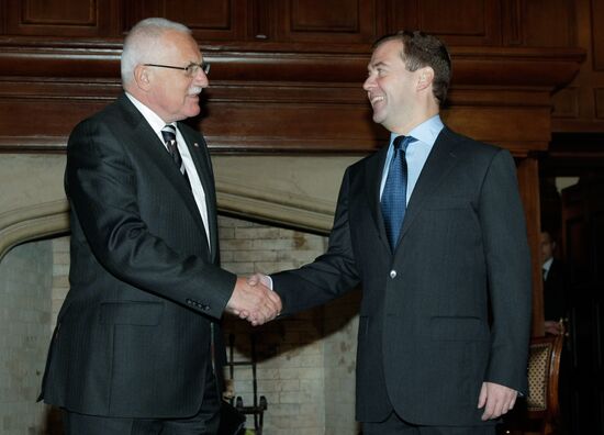 Czech President Vaclav Klaus visits Russia