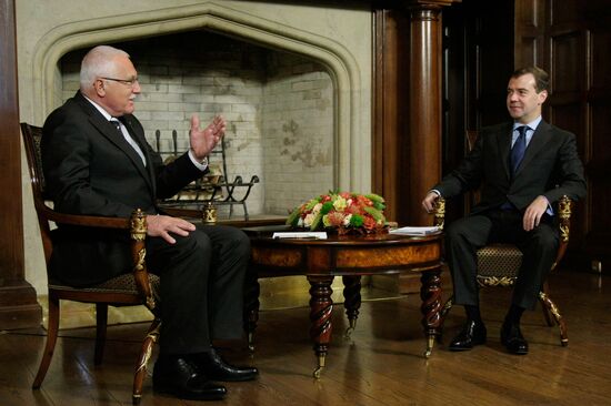 Czech President Vaclav Klaus visits Russia