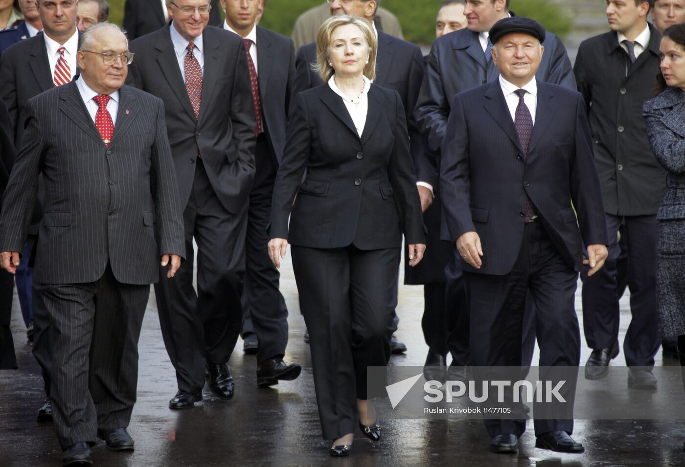 Viktor Sadovnichy, Hillary Clinton, Yury Luzhkov
