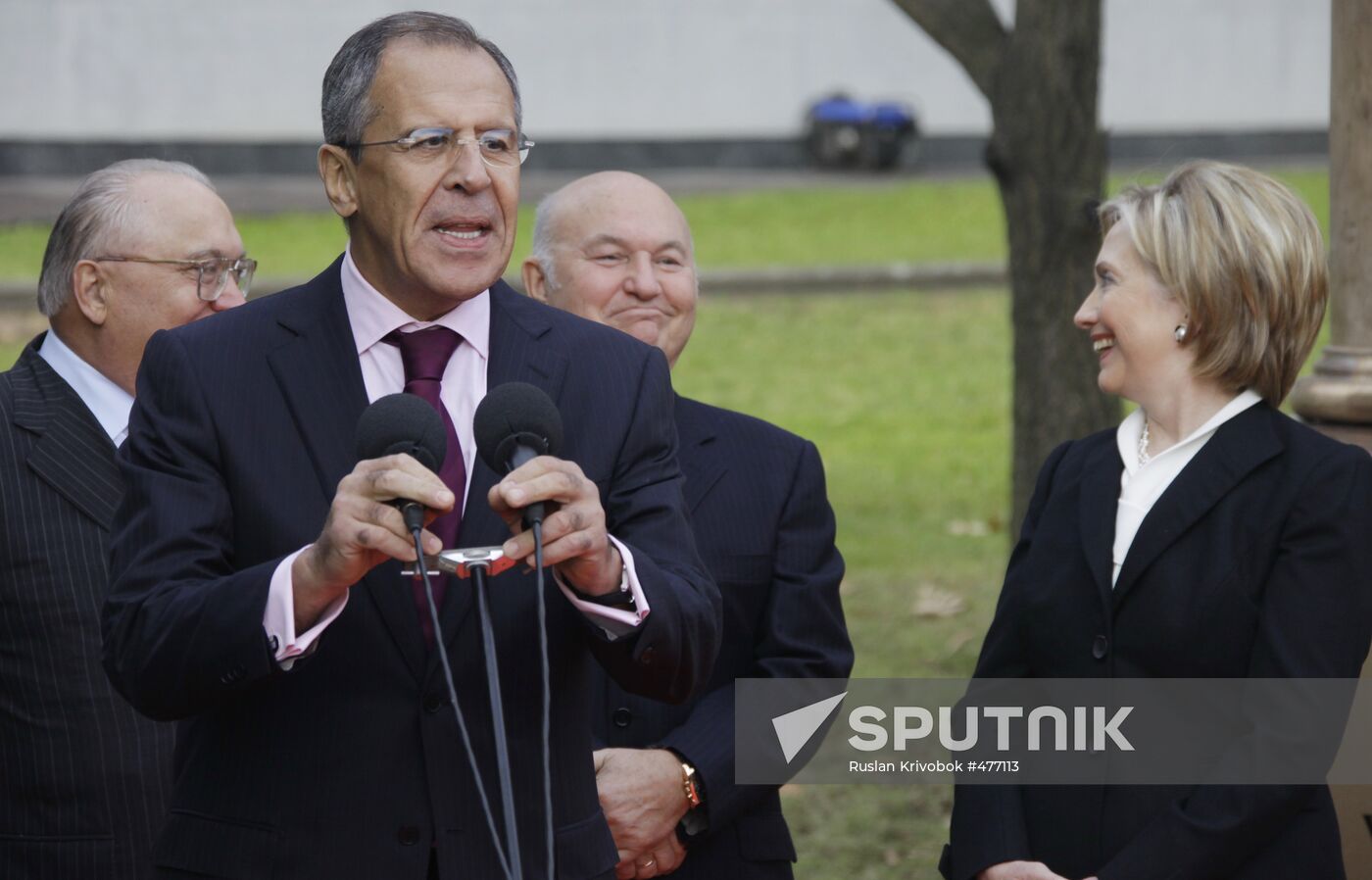 Viktor Sadovnichy, Sergei Lavrov, Yury Luzhkov, Hillary Clinton