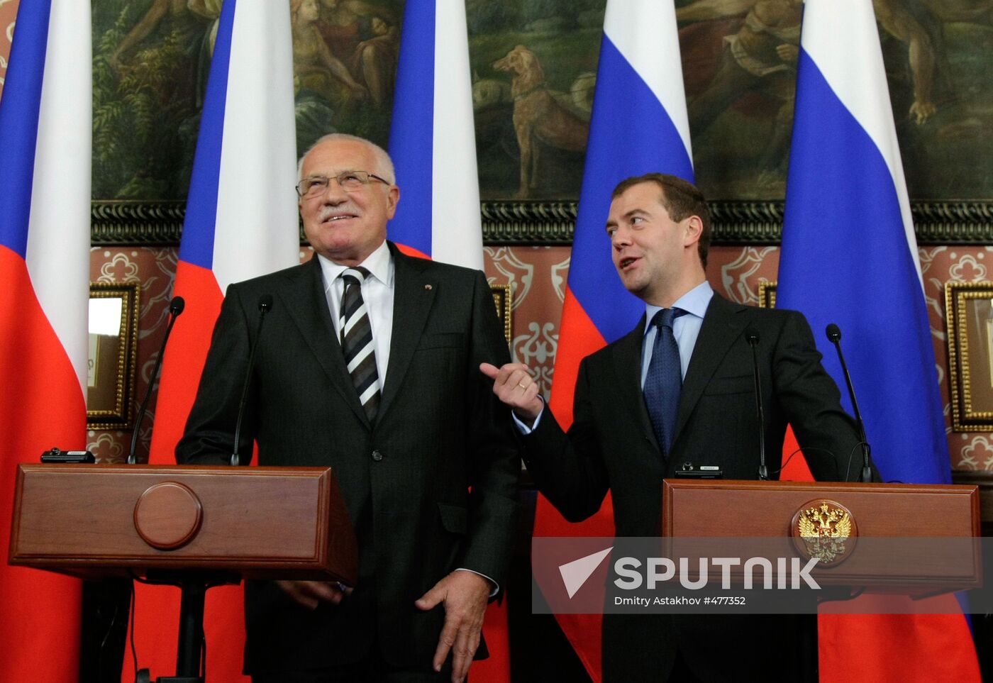 Czech President Vaclav Klaus visits Russia