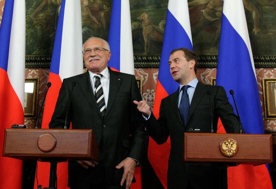 Czech President Vaclav Klaus visits Russia