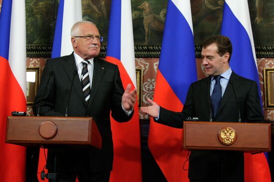 Czech President Vaclav Klaus visits Russia