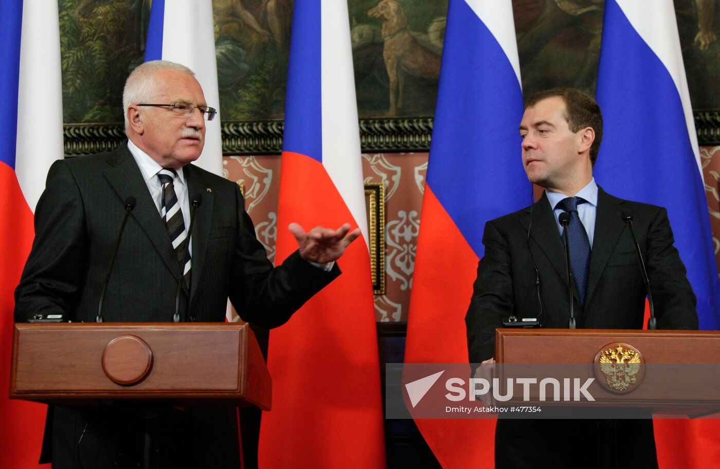 Czech President Vaclav Klaus visits Russia