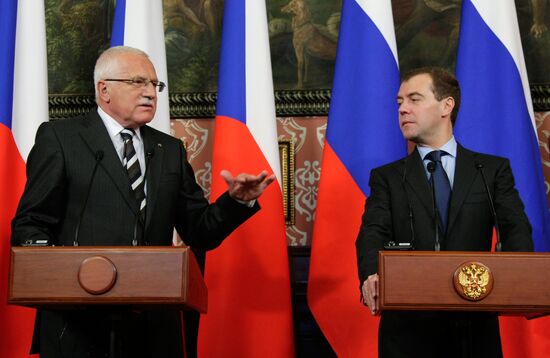 Czech President Vaclav Klaus visits Russia
