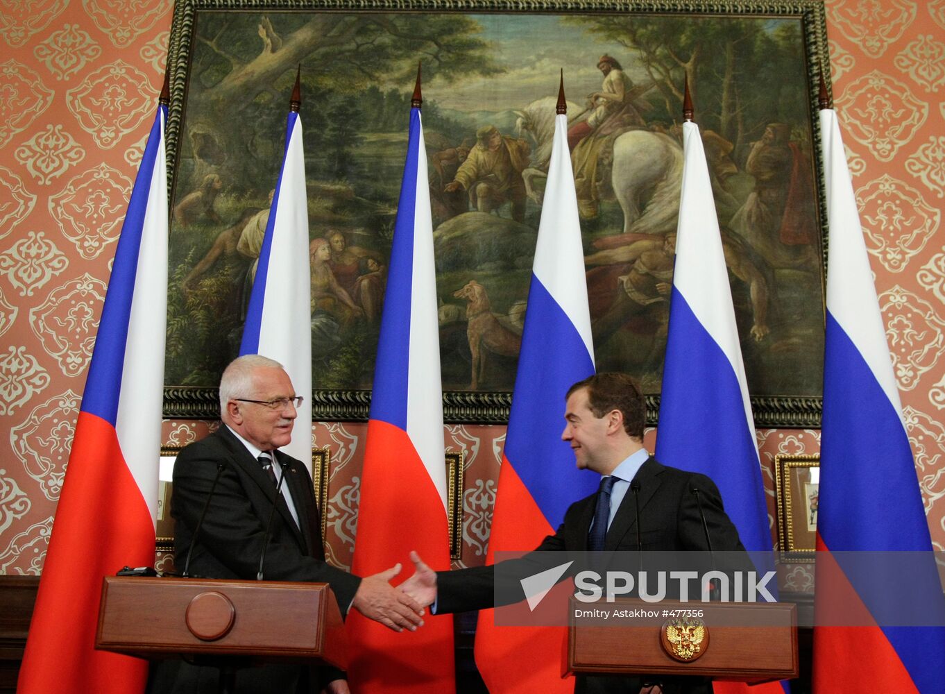 Czech President Vaclav Klaus visits Russia