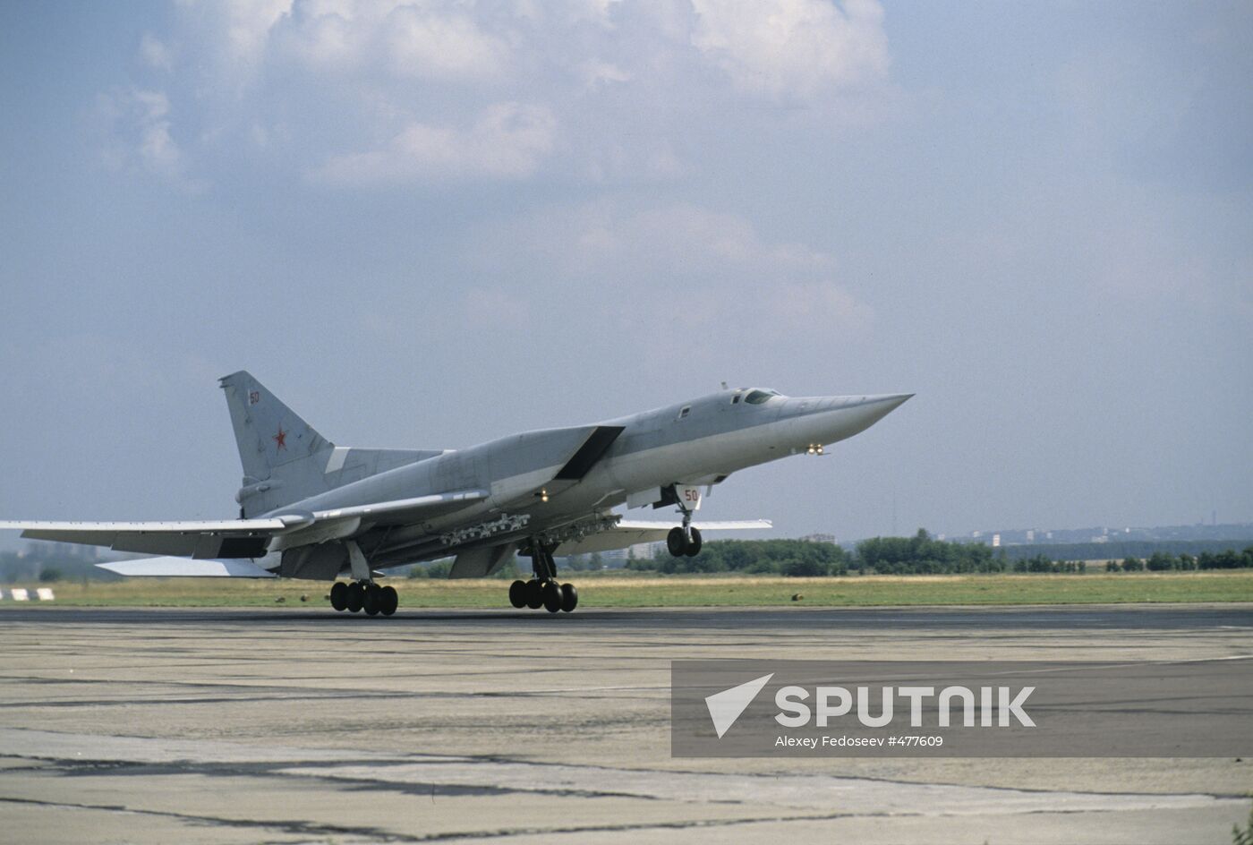 A Tupolev Tu-22-M Backfire supersonic strategic bomber