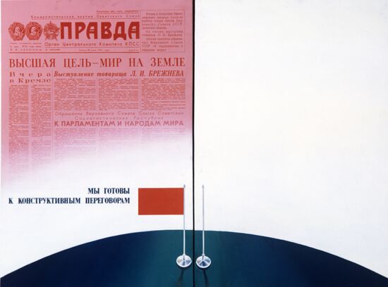 "We are Ready for Constructive Negotiations" poster