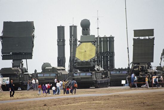 S-300 air defense missile system on display