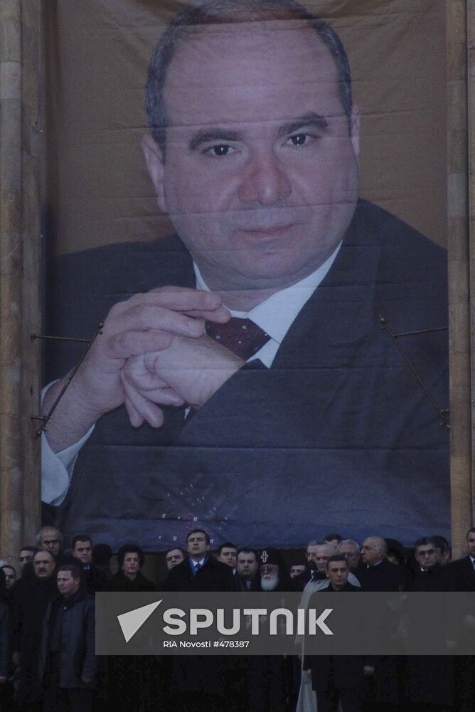 Funeral for Georgian Prime Minister Zurab Zhvaniya