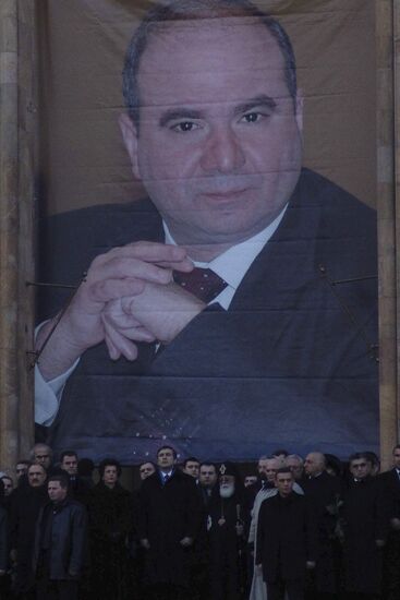 Funeral for Georgian Prime Minister Zurab Zhvaniya