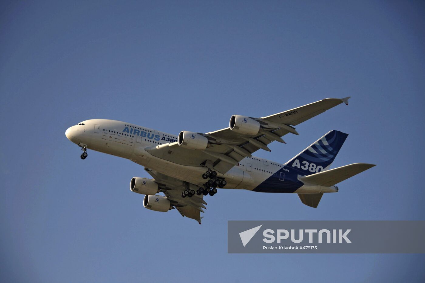 Presentation of Airbus A-380 passenger airliner