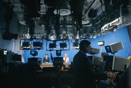 Recording Vremya news program