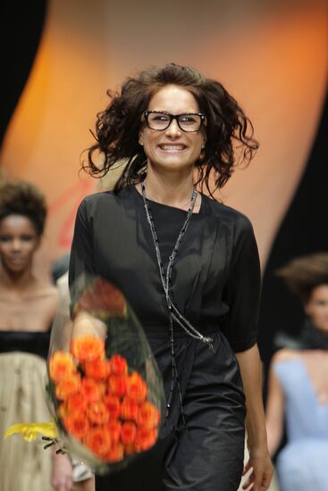 Fashion designer Masha Kravtsova at Russian Fashion Week