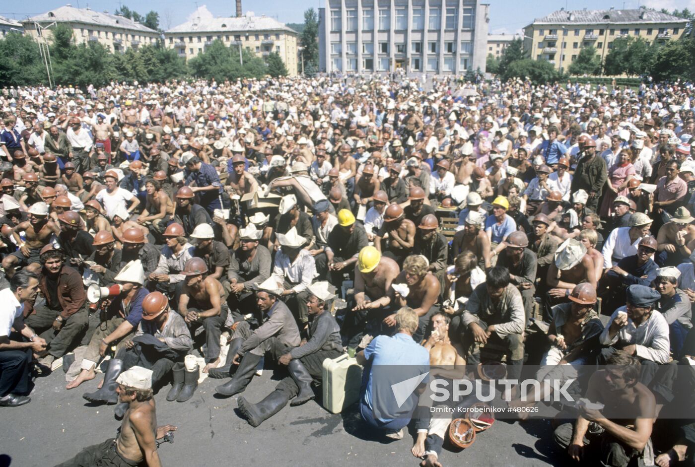 Striking miners