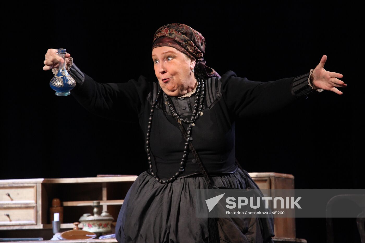 Actress Liliya Yudina's celebratory play