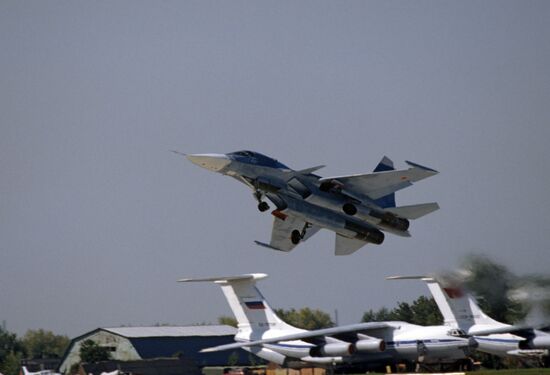 MiG-29 fighter takes off