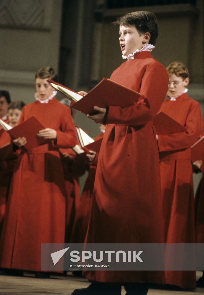 Westminster Abbey Choir performing in Moscow