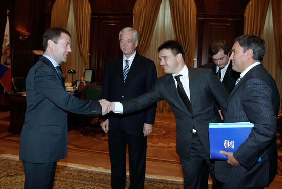 Dmitry Medvedev meets with United Russia leaders