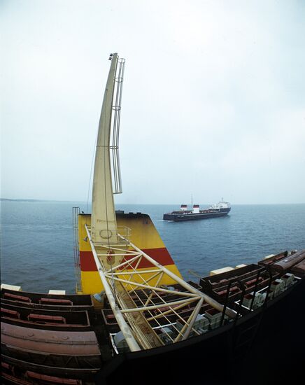 Encounter of two ferries