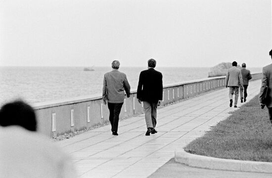 Leonid Brezhnev with Richard Nixon