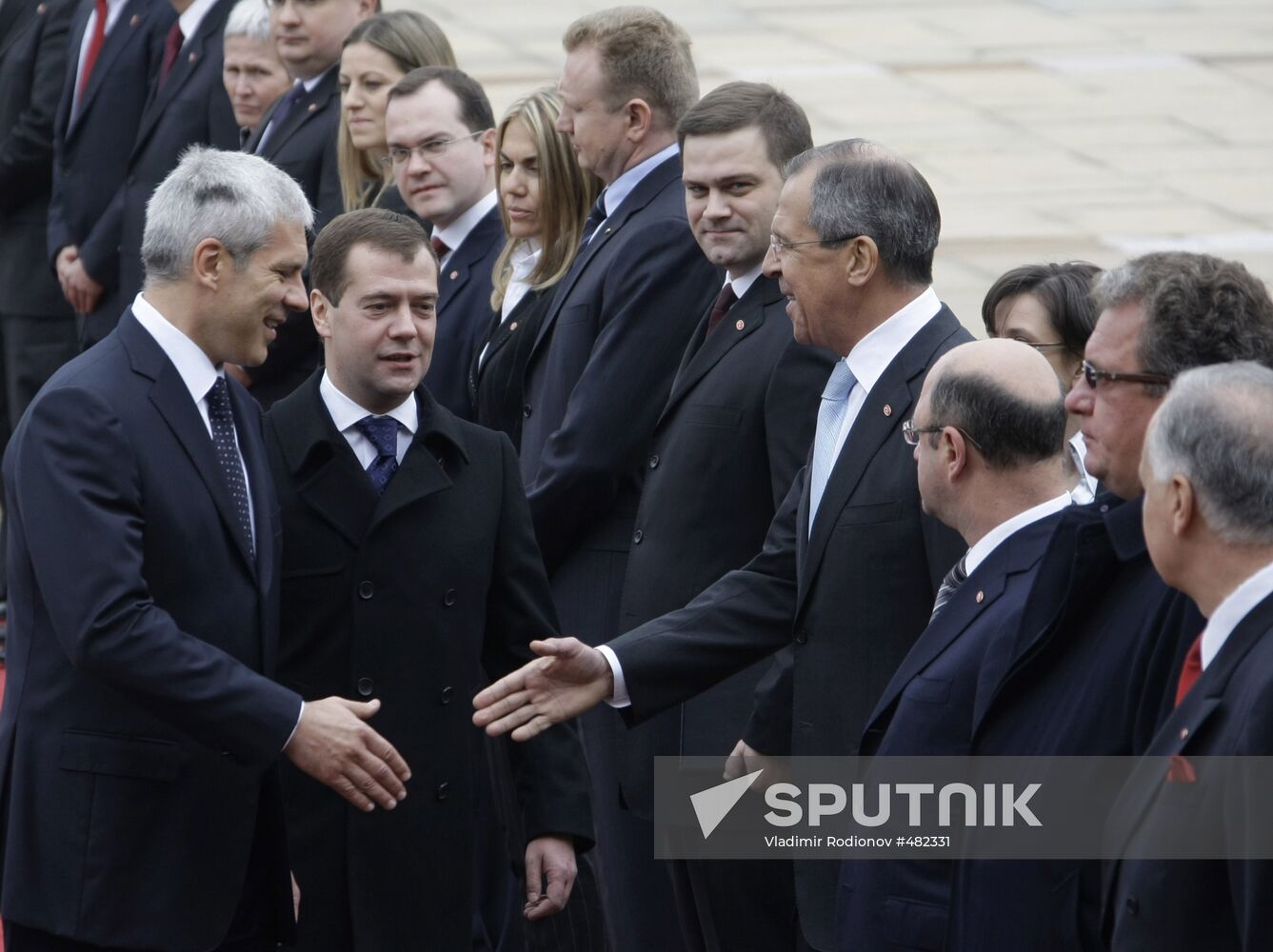 President Dmitry Medvedev arrives in Belgrade