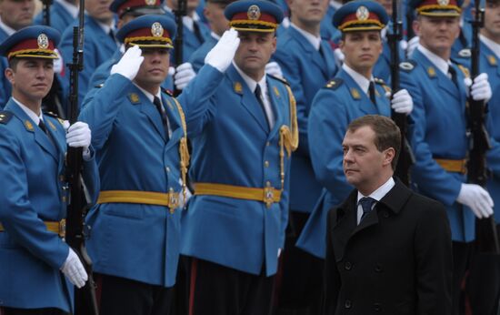 Russian President arrives in Belgrade