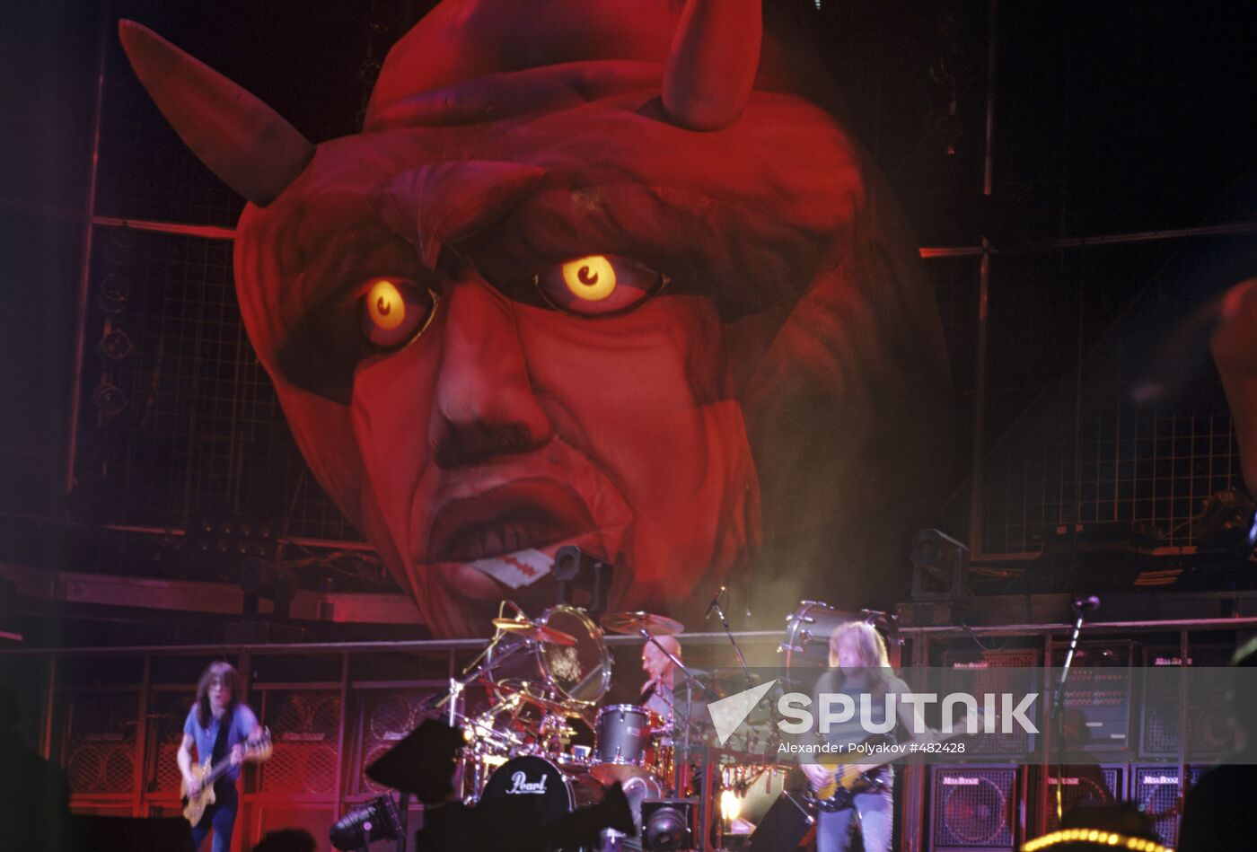 AC/DC performing at Monsters of Rock music festival