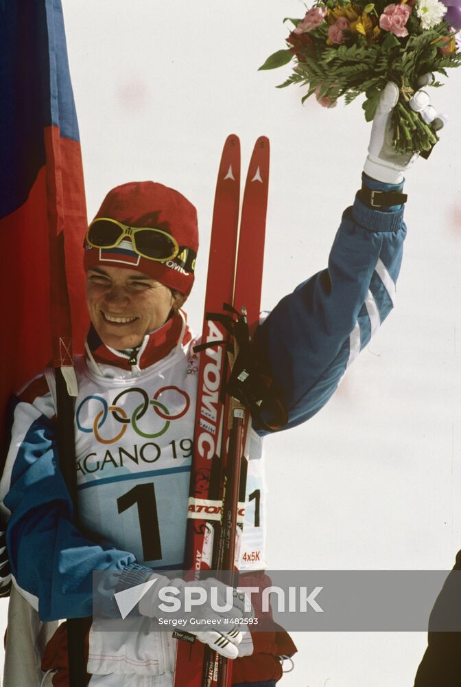 Three-time Olympic winner, cross country skier Larisa Lazutina