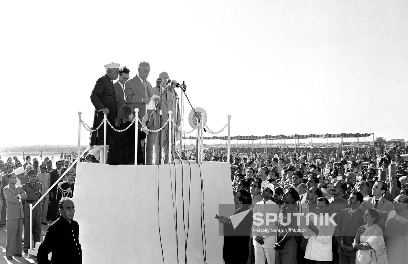 Nikita Khrushchev and Nikolai Bulganin
