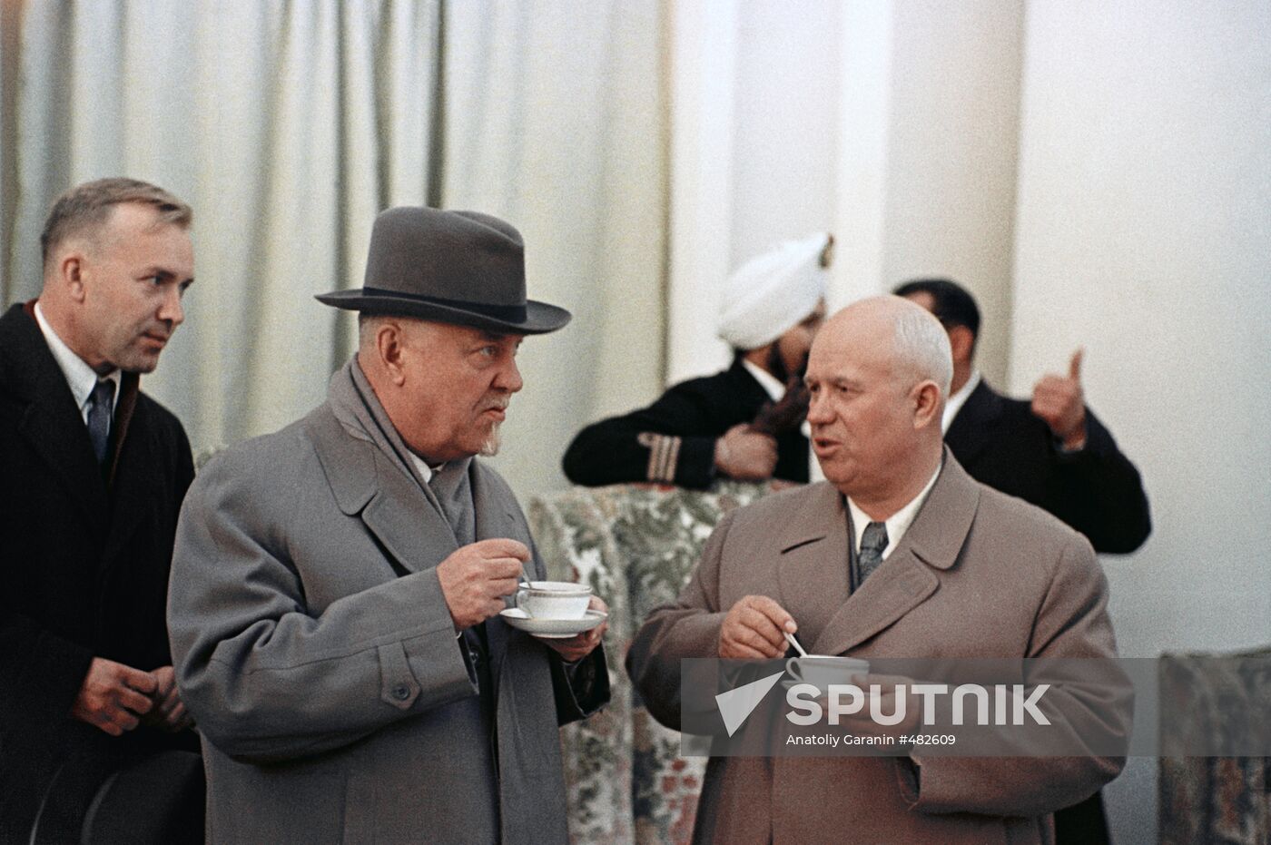 Nikita Khrushchev and Nikolai Bulganin