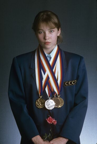 Svetlana Boginskaya, champion in artistic gymnastics