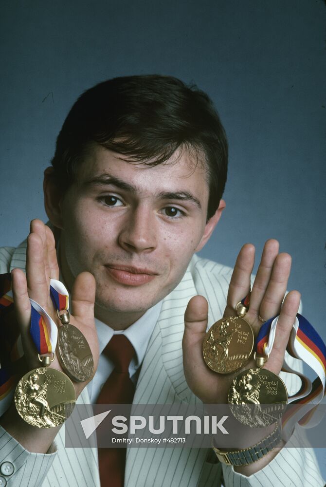 Dmitry Bilozerchev, champion in artistic gymnastics