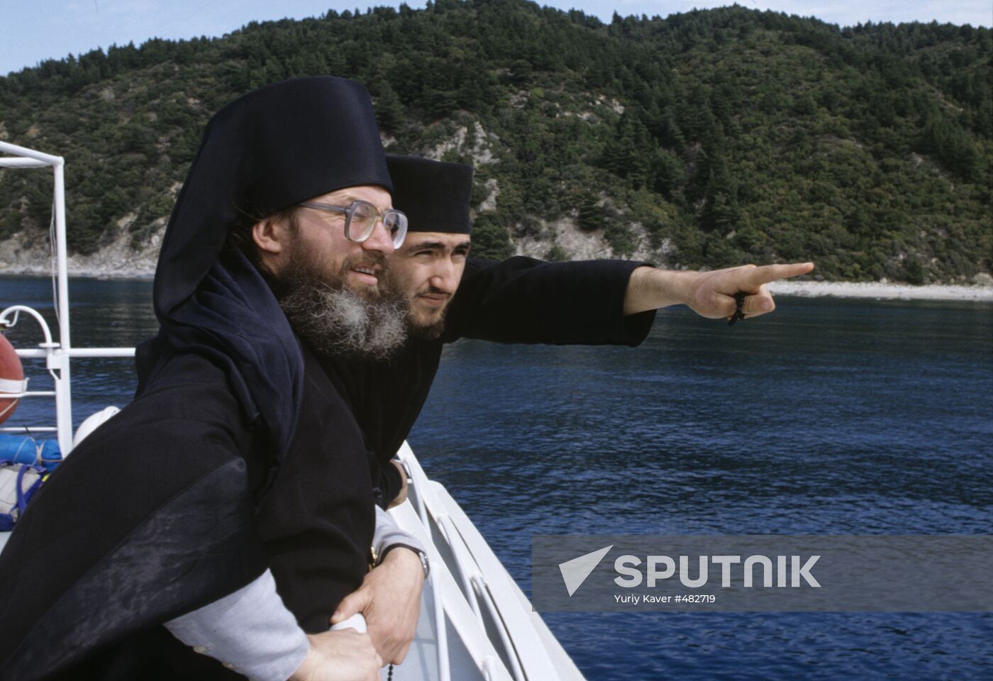 Reverend fathers by the Mount Athos