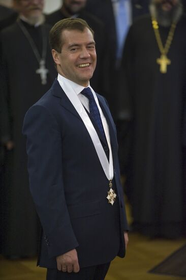 Dmitry Medvedev awarded St. Sava Order