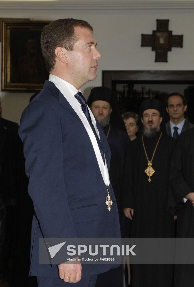 Dmitry Medvedev awarded St. Sava Order