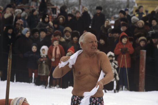 Winter swimmers festival