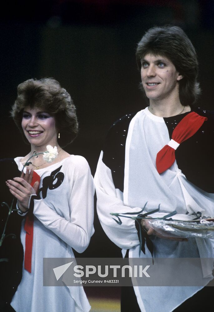 Figure skaters Natalya Bestemyanova and Andrei Bukin